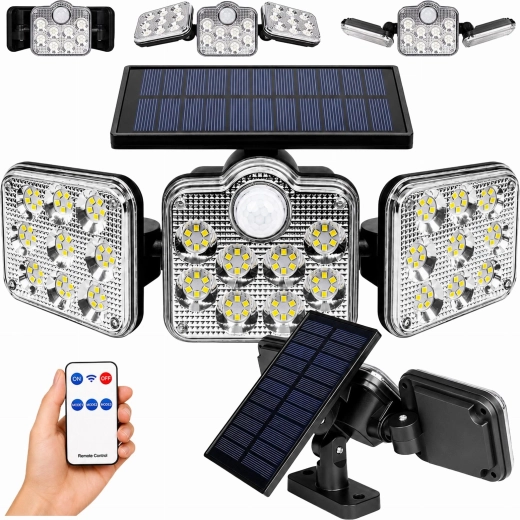 Solar Garden LED Light with Motion and Dusk Sensors and Remote Control