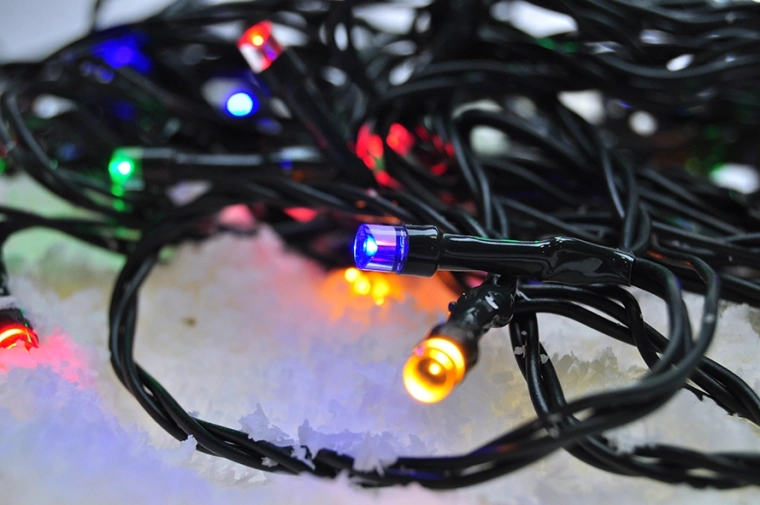 Solight outdoor LED Christmas string lights, 500 LEDs, 50 m, multicolored