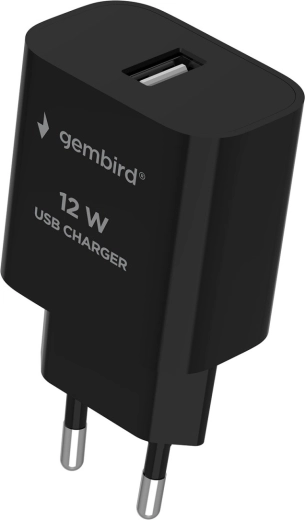 Univerzalni USB polnilec 12 W (2,4 A), črna