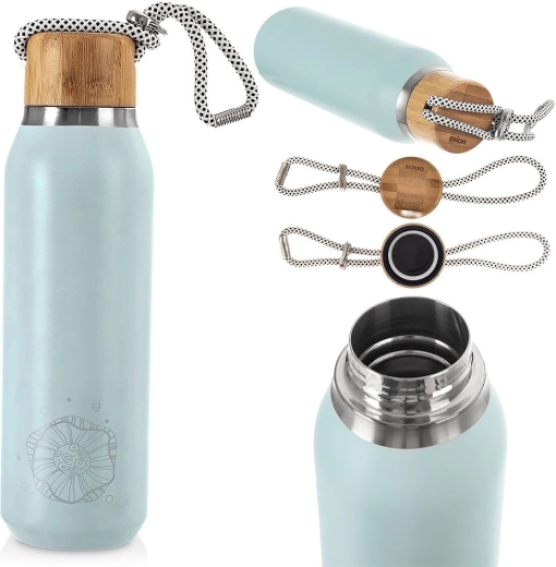 Bambusen pokrovček z vrvico in zanesljivim tesnjenjem