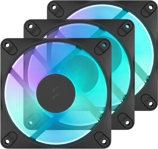 Fractal Design Dynamic 3 14 RGB 140 mm črni ventilatorji – 3 kosi