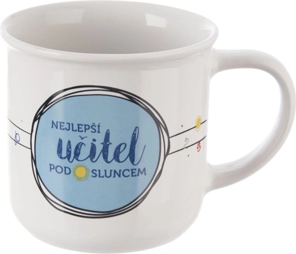 Porcelanasta skodelica najboljši učitelj 0,34 l