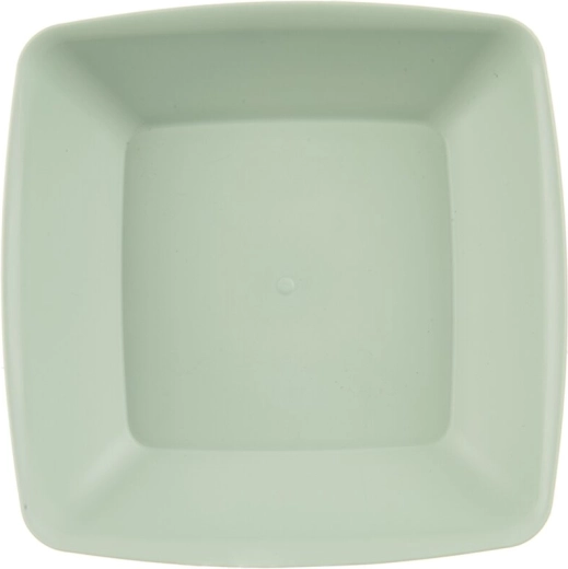 Globok plastični krožnik Sandy, zelen, 17,5 × 17,5 cm