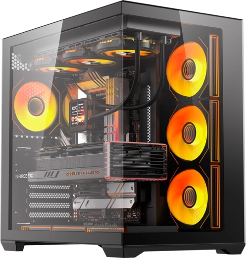 Računalniško ohišje DarkFlash C280 črno s 7 ventilatorji