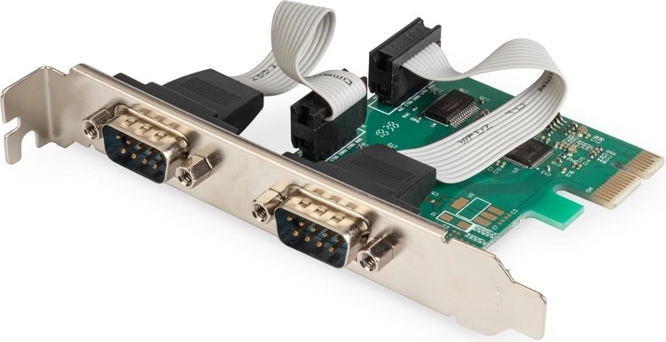 Krmilnik PCIe za serijska vrata RS232, 2x DB9, nabor čipov ASIX99100