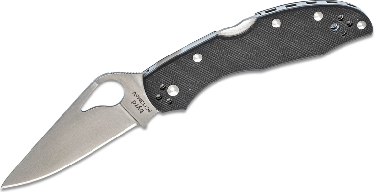 Byrd Meadowlark 2 Pocket Knife Plain Black, G10, 7.3 cm