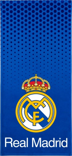 Bombažna kopalna brisača Real Madrid modra 75 × 150 cm