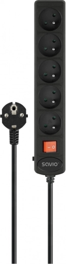 Prenapetostni zaščitni podaljšek 5x Schuko z avtomatskim odklopnikom 1,8 m