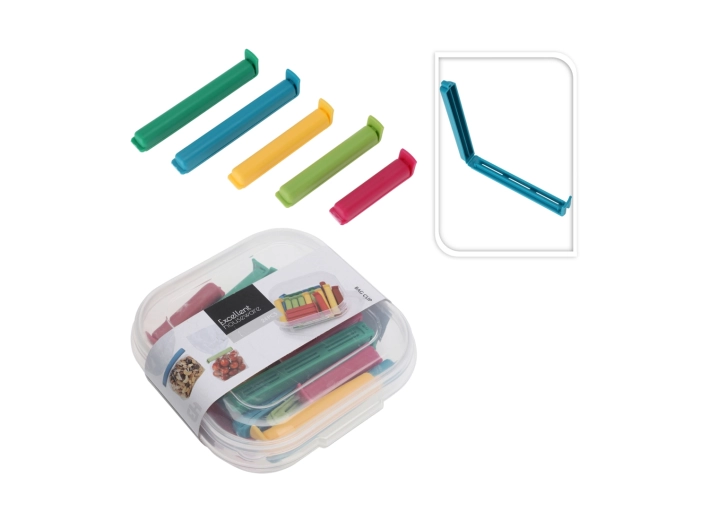 Set plastičnih sponk za vrečke, 24 kos v škatli