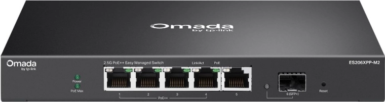Omada Easy Managed stikalo s 5 priključki 2,5G, PoE++ in SFP+ 10G