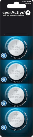 Litijeva baterija everActive CR3032 - blister 4 kos
