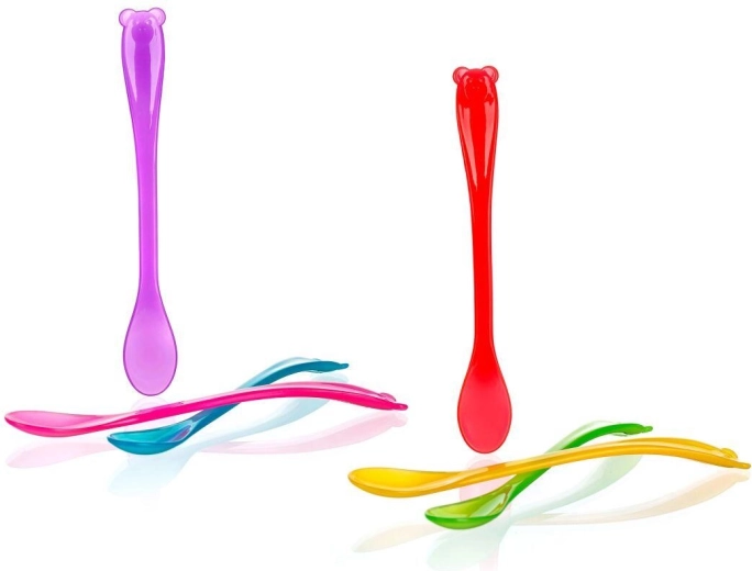 Otroške plastične žličke 4Kids 17 cm, mešanica barv, 3 kosi