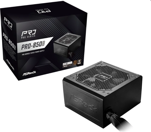 Napajalnik ASRock Pro Series 850 W 80 Plus Bronze, nemodularen