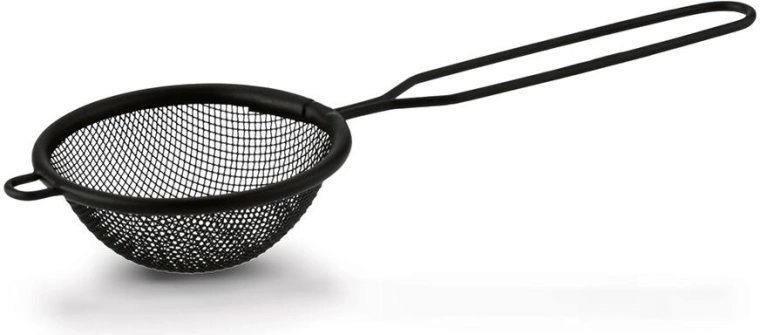 Kuhinjsko cedilo 8 cm – črno, kovinsko