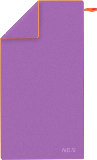 Mikrovlaknena hitro sušeča brisača NILS, vijolično‑oranžna