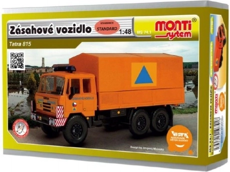 Stavebnica Monti System MS 74.1 intervencijsko vozilo CO Tatra 815 1:48 v škatli 22x15x6 cm