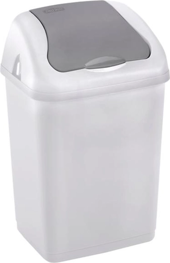 Plastični koš za odpadke z nagibnim samozapiralnim pokrovom HEIDRUN 9 l