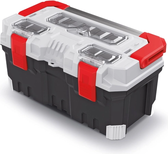 Plastičen kovček za orodje s kovinskim ročajem TITAN PLUS 496 × 258 × 240 mm, siv