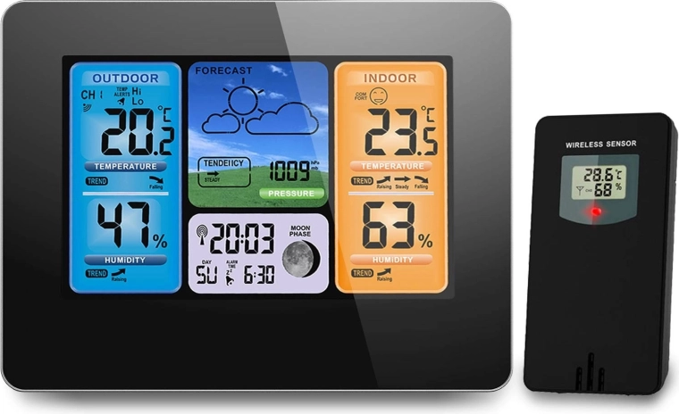 Merjenje v notranjosti in zunaj z brezžičnim senzorjem