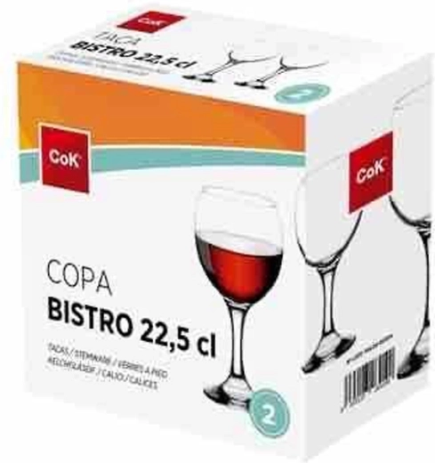 Komplet kozarcev za vino Bistro 220 ml, 2 kosa