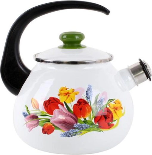 Emajliran čajnik s piščalko 2,5 l