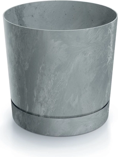 Tubo Flower Pot with Concrete Effect 14.8 cm Grey