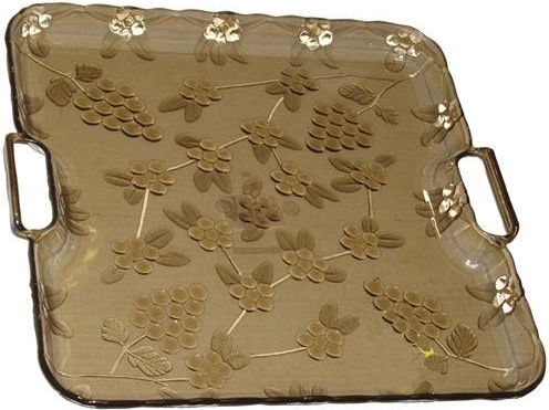 Postrežni pladenj Krystal 30 × 30 cm iz odporne plastike v imitaciji stekla