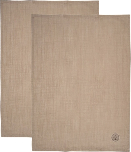 Bombažne kuhinjske krpe rjave 70 × 50 cm, 2 kosa