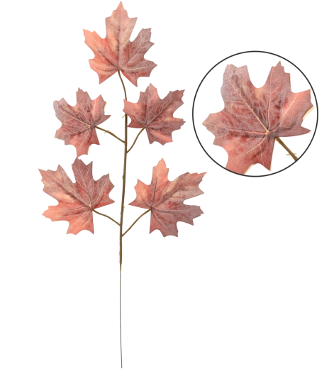 Umetna veja z javorjevimi listi 57 × 21 cm, zelena