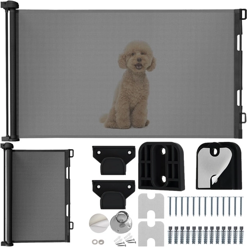 Izvlečna varnostna ograja za vrata – siva RUHHY