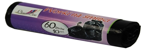 Ekstra močne vreče za odpadke 60 l, 10 kosov, črne