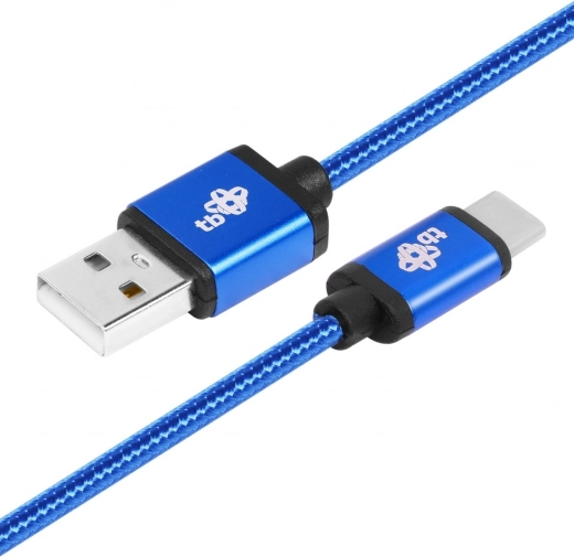 Moder kabel USB–USB‑C 1,5 m s pletenjem