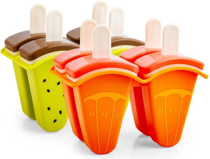 Plastic ice cream mold – pomelo/kiwi, set of 4