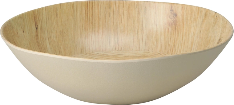 Melamine bowl with wood design, 30 cm