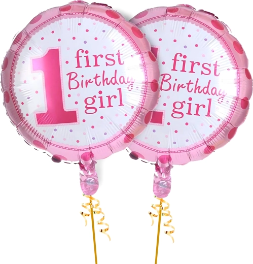 Baloni za 1. rojstni dan za punčko – komplet 5 kosov z zvezdicami