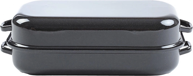 Emajliran dvodelni pekač 25 × 17 cm s pokrovom