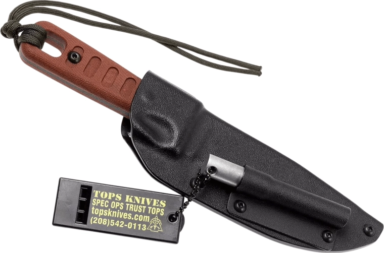 Kydex sheath with clip and firesteel