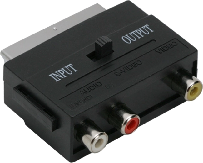 Adapter Euro/SCART na 3× RCA s preklopnikom