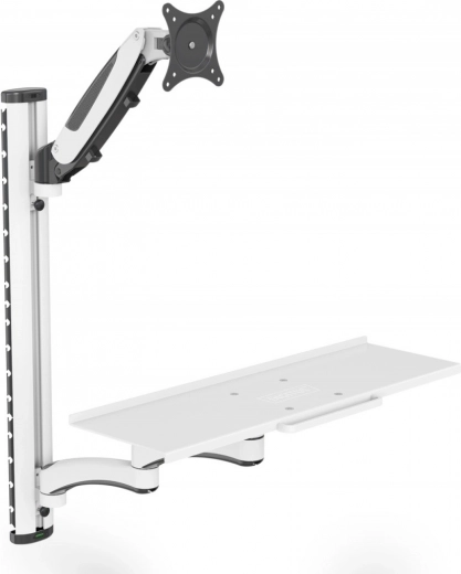 stenska roka za monitor in tipkovnico DIGITUS, do 32" in 8 kg, vrtljiva in nastavljiva po višini