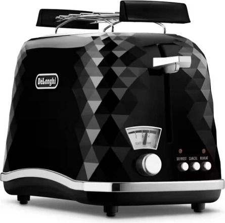 Stilski črn toaster DeLonghi Brillante