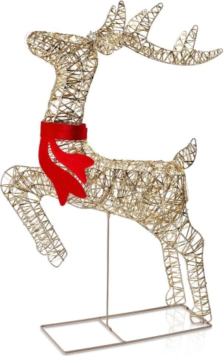 Illuminated golden reindeer with 720 LEDs, 50 × 88 cm