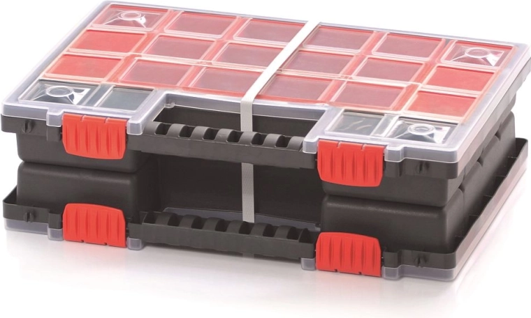 Plastični organizator NORB Duo s prozornim pokrovom