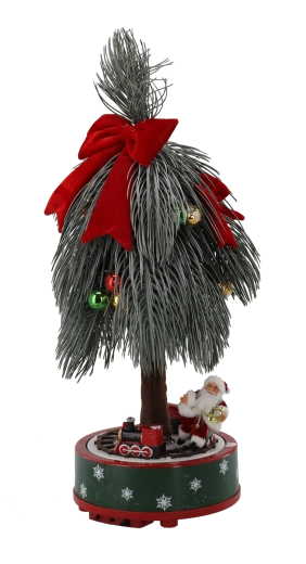 Christmas LED Tree with Train, Melody and Movement, 60 cm
