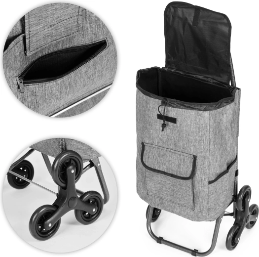 Triple wheels for smooth rolling and effortless stairs