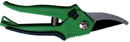 Vrtne polkrožne škarje 21 cm iz jekla, premer reza 20 mm, zelene