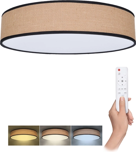 Solight LED stropna in stenska svetilka Brownie z daljinskim upravljalnikom, 60 W, 4200 lm, 50 cm, CCT, z možnostjo zatemnjevanja