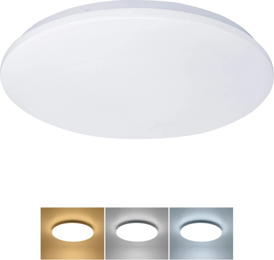 Solight LED stropna svetilka Plain 24 W 1920 lm 3CCT IP44, okrogla, 38 cm