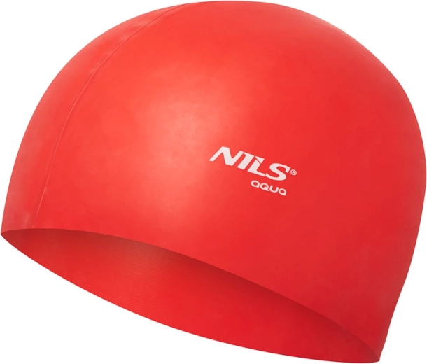 Silikonska plavalna kapa NILS Aqua NQC RD01 rdeča