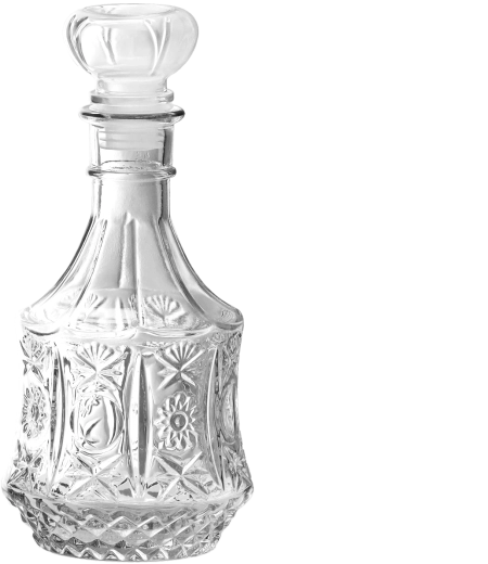 Okrašena steklena karafa 700 ml z zamaškom