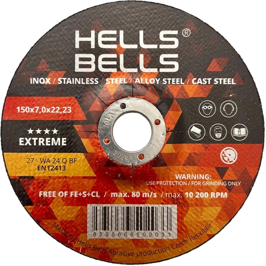 Brusilni kolut za jeklo 150 × 7 × 22,2 mm